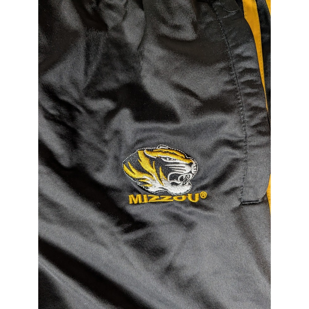Mizzou Tigers Colosseum Athletics Black‎ Gold Stripe Track Pants Mens XL - Picture 7 of 11